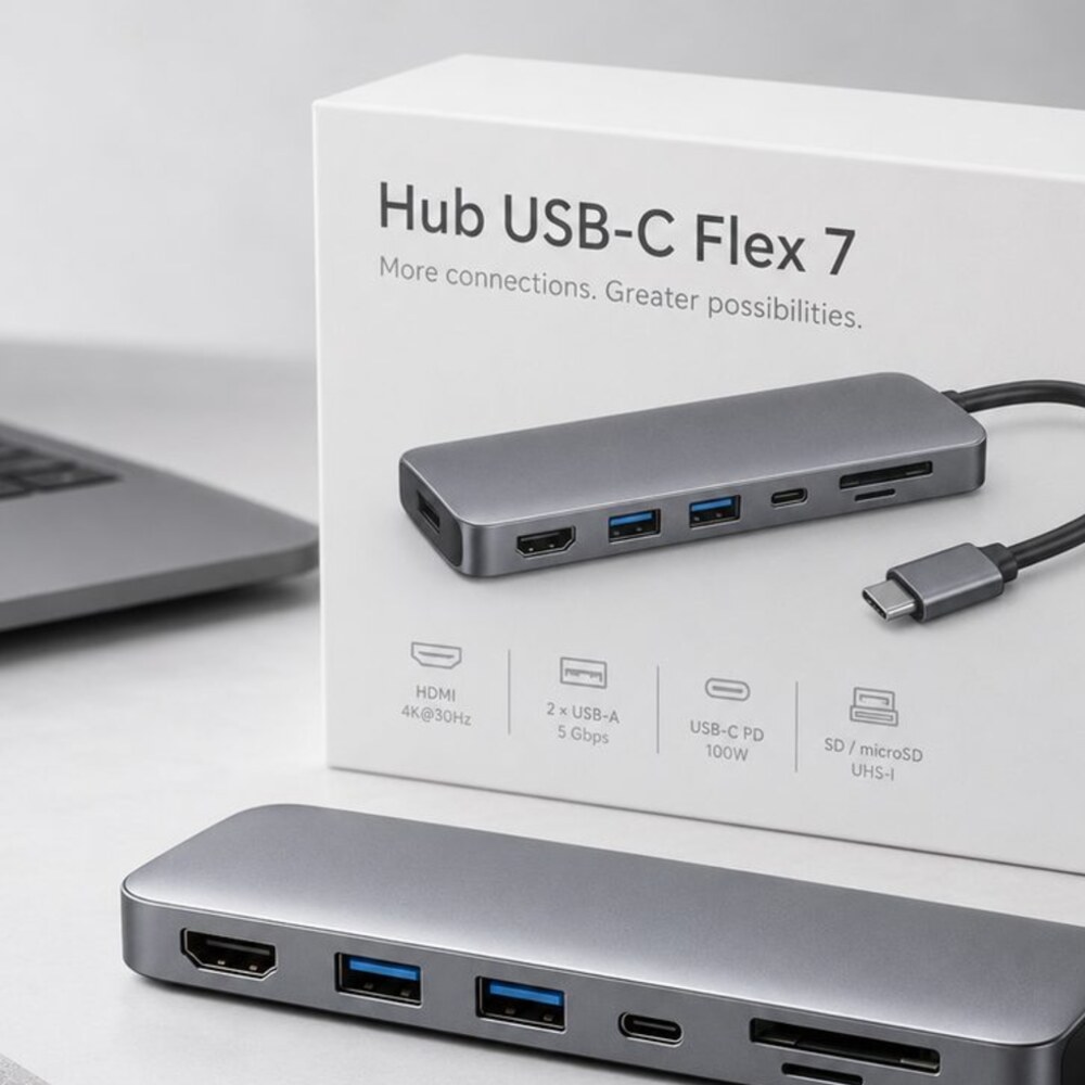 Hub USB-C Flex 7 - detalhe 1